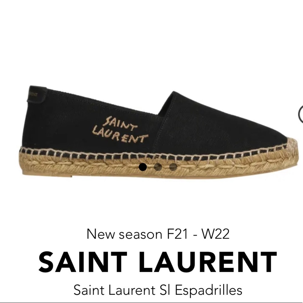 SAINT LAURENT Sl Espadrilles, NIB, size 37.5 - Picture 1 of 5